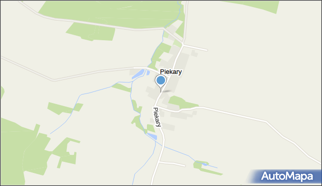 Piekary gmina Oborniki Śląskie, Piekary, mapa Piekary gmina Oborniki Śląskie