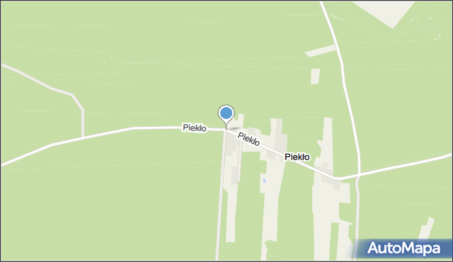 Piekło gmina Końskie, Piekło, mapa Piekło gmina Końskie