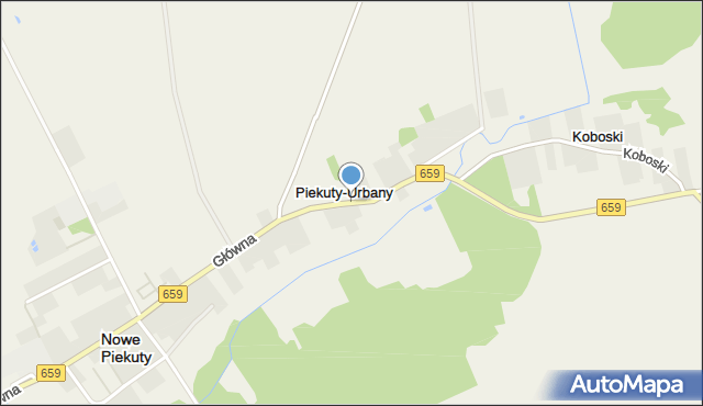 Piekuty-Urbany, Piekuty-Urbany, mapa Piekuty-Urbany