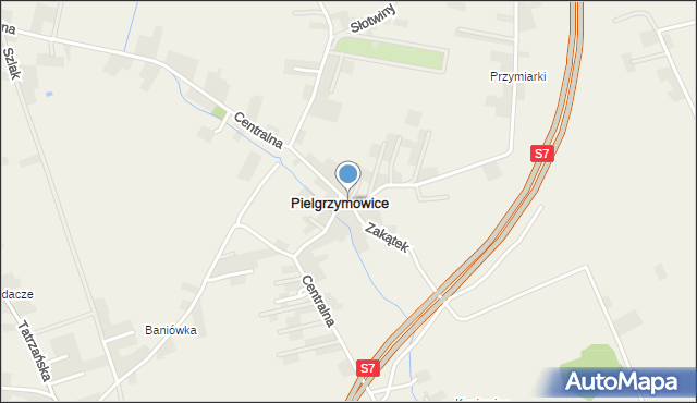 Pielgrzymowice gmina Michałowice, Pielgrzymowice, mapa Pielgrzymowice gmina Michałowice