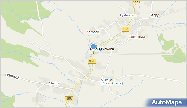 Pieniążkowice, Pieniążkowice, mapa Pieniążkowice