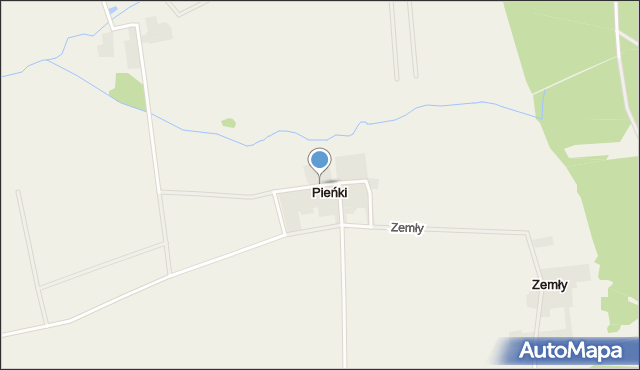 Pieńki gmina Mokobody, Pieńki, mapa Pieńki gmina Mokobody