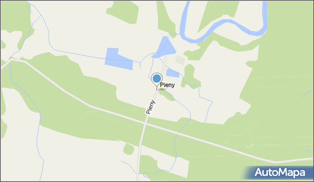 Pieny, Pieny, mapa Pieny