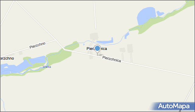 Pierzchnica gmina Środa Wielkopolska, Pierzchnica, mapa Pierzchnica gmina Środa Wielkopolska