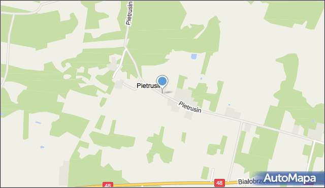 Pietrusin, Pietrusin, mapa Pietrusin