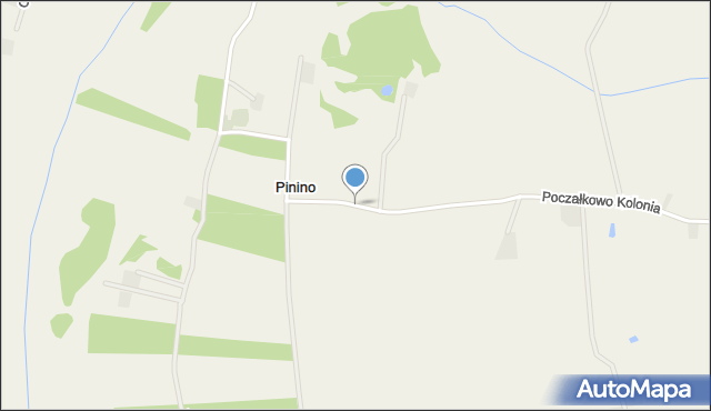 Pinino gmina Aleksandrów Kujawski, Pinino, mapa Pinino gmina Aleksandrów Kujawski