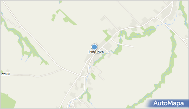 Piorunka, Piorunka, mapa Piorunka