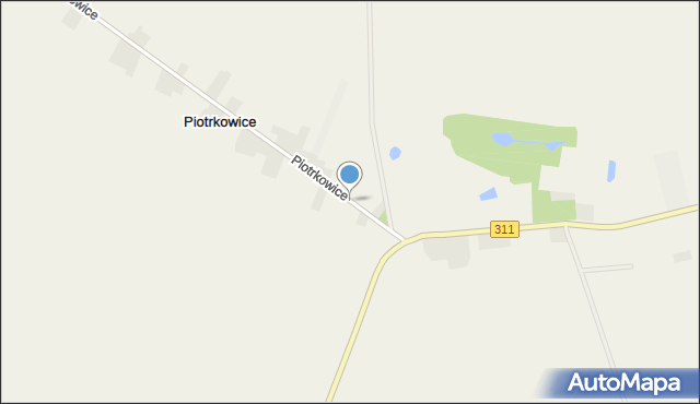Piotrkowice gmina Czempiń, Piotrkowice, mapa Piotrkowice gmina Czempiń