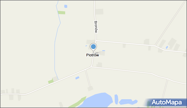 Piotrów gmina Poddębice, Piotrów, mapa Piotrów gmina Poddębice