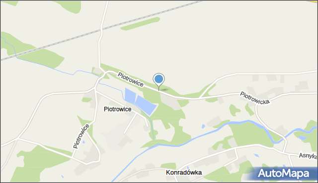 Piotrowice gmina Chojnów, Piotrowice, mapa Piotrowice gmina Chojnów