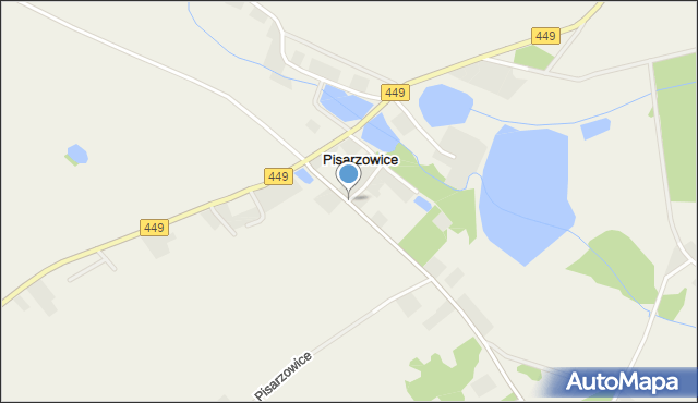 Pisarzowice gmina Kobyla Góra, Pisarzowice, mapa Pisarzowice gmina Kobyla Góra