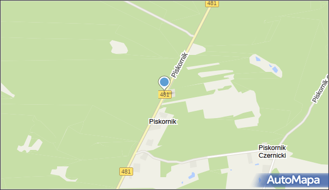 Piskornik, Piskornik, mapa Piskornik