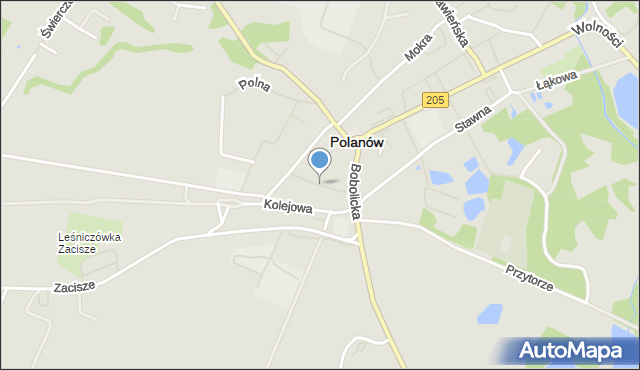 Polanów powiat koszaliński, Pietrzaka Bernarda, dr., mapa Polanów powiat koszaliński