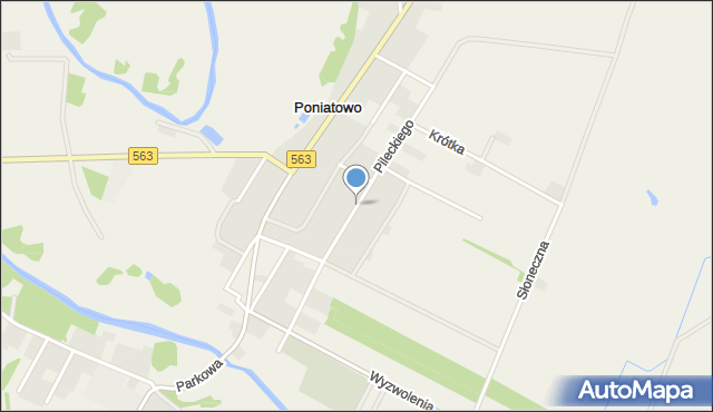 Poniatowo gmina Żuromin, Pileckiego Witolda, rtm., mapa Poniatowo gmina Żuromin