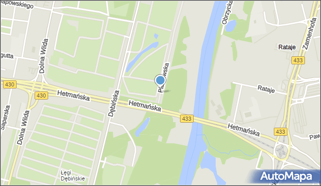 Poznań, Piastowska, mapa Poznania