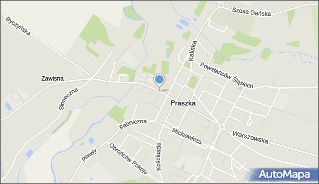 Praszka, Piłsudskiego Józefa, marsz., mapa Praszka