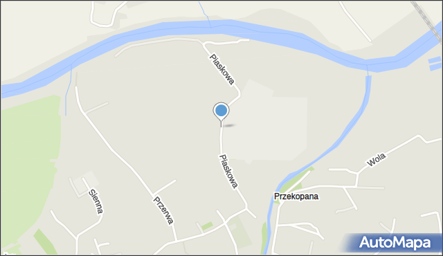 Przemyśl, Piaskowa, mapa Przemyśla