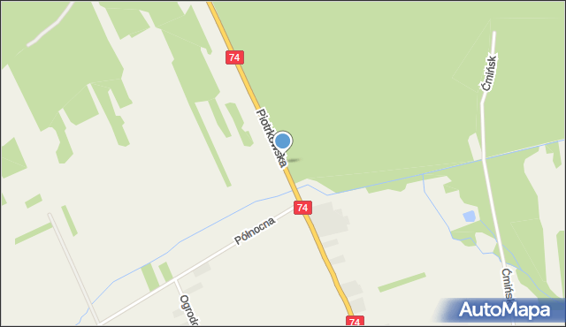 Przyjmo, Piotrkowska, mapa Przyjmo