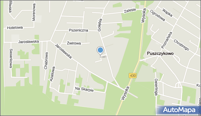 Puszczykowo powiat poznański, Piękna, mapa Puszczykowo powiat poznański