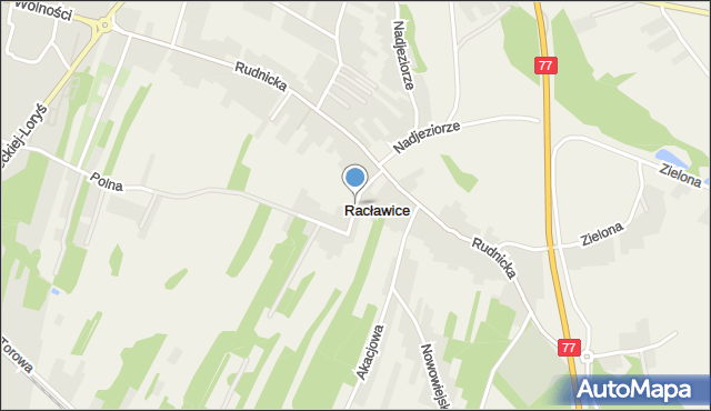 Racławice gmina Nisko, Piaskowa, mapa Racławice gmina Nisko