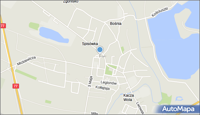 Radymno, Piłsudskiego Józefa, marsz., mapa Radymno