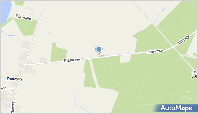 Radzyny, Piaskowa, mapa Radzyny