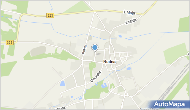 Rudna powiat lubiński, Piaskowa, mapa Rudna powiat lubiński
