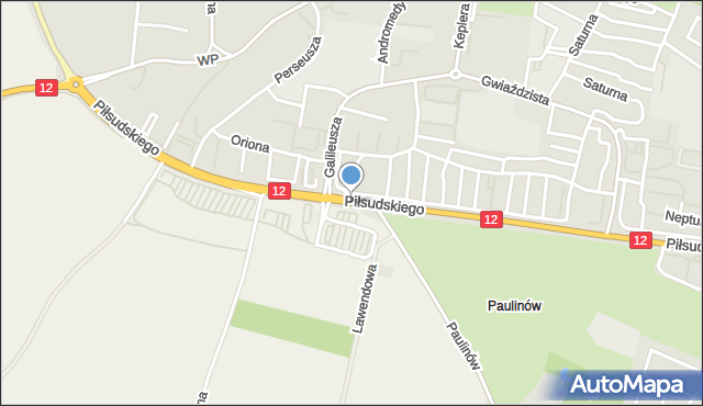 Ruszowice gmina Głogów, Piłsudskiego Józefa, marsz., mapa Ruszowice gmina Głogów