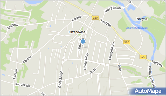 Rybnik, Piastowska, mapa Rybnika