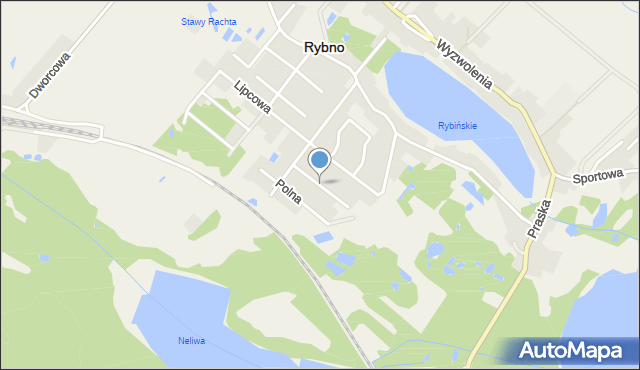 Rybno powiat działdowski, Piaskowa, mapa Rybno powiat działdowski