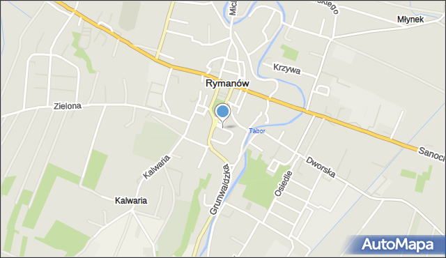 Rymanów, Piłsudskiego Józefa, marsz., mapa Rymanów