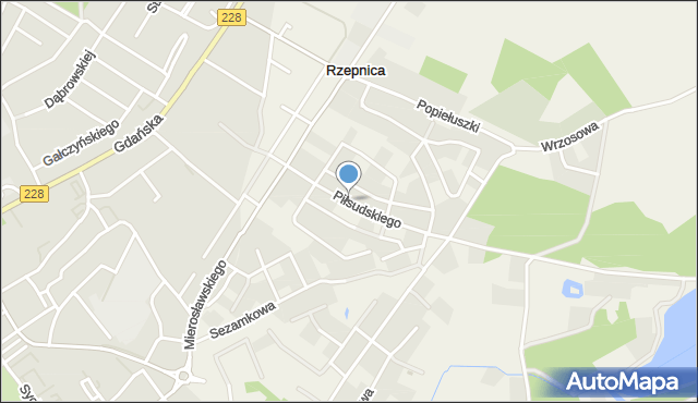 Rzepnica, Piłsudskiego Józefa, marsz., mapa Rzepnica