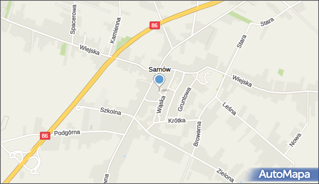 Sarnów gmina Psary, Piaskowa, mapa Sarnów gmina Psary