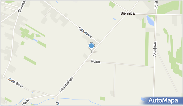 Siennica gmina Nasielsk, Piłsudskiego Józefa, marsz., mapa Siennica gmina Nasielsk