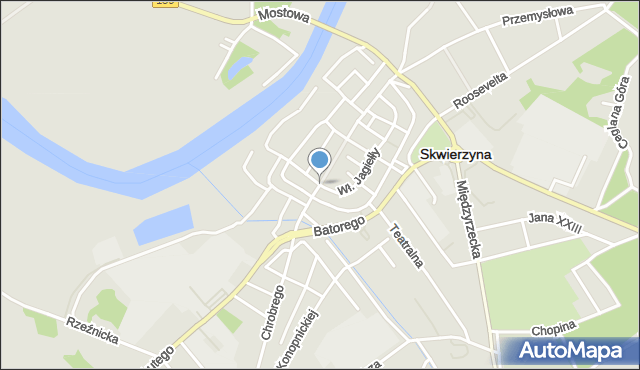 Skwierzyna, Piłsudskiego Józefa, marsz., mapa Skwierzyna