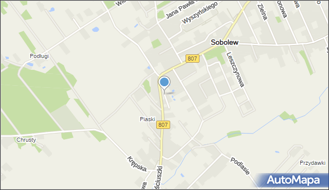Sobolew powiat garwoliński, Piaskowa, mapa Sobolew powiat garwoliński