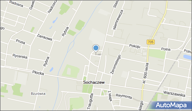 Sochaczew, Piastowska, mapa Sochaczew