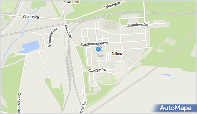 Sosnowiec, Piechurów, mapa Sosnowca