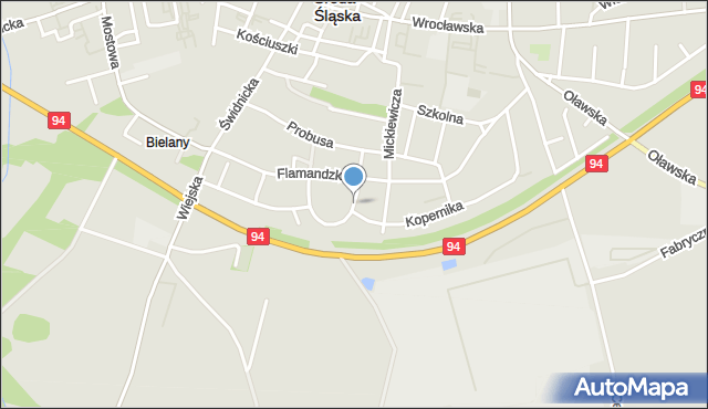 Środa Śląska, Piastów Śląskich, mapa Środa Śląska