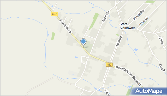 Stare Siołkowice, Piastowska, mapa Stare Siołkowice