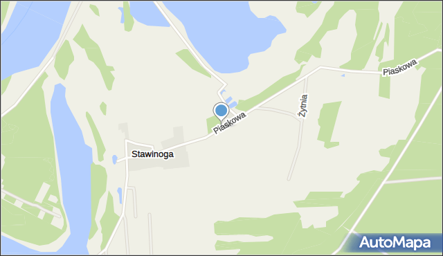 Stawinoga, Piaskowa, mapa Stawinoga