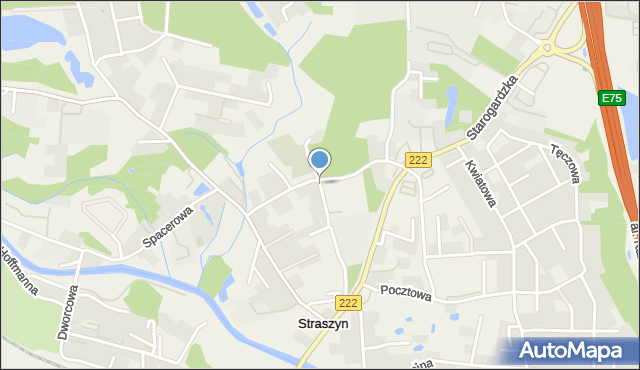 Straszyn, Piaskowa, mapa Straszyn