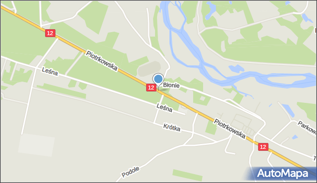 Sulejów powiat piotrkowski, Piotrkowska, mapa Sulejów powiat piotrkowski