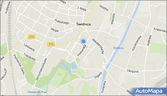 Świdnica, Piekarska, mapa Świdnicy