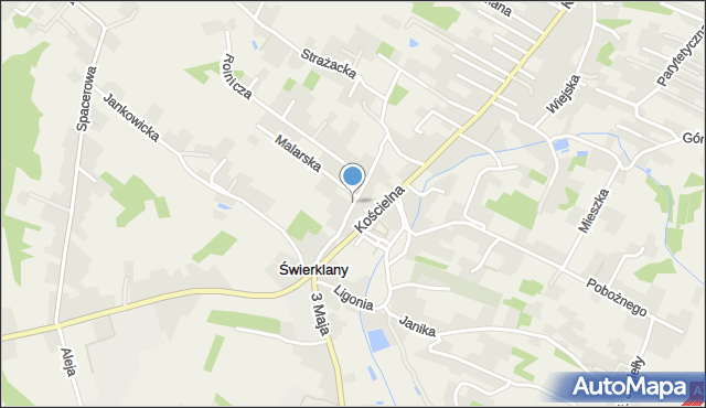 Świerklany, Piekarnicza, mapa Świerklany