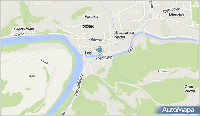 Szczawnica, Pienińska, mapa Szczawnica