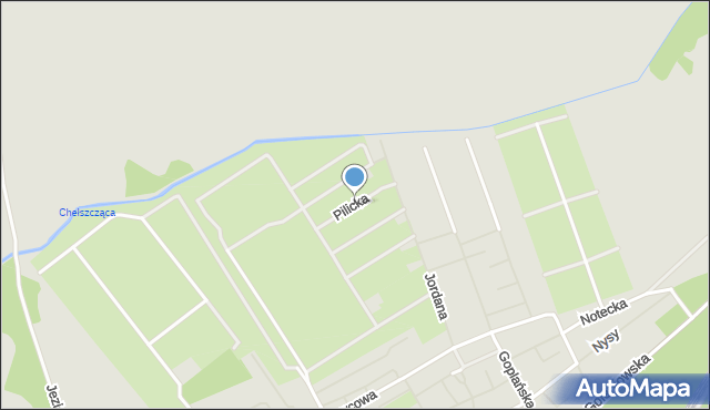 Szczecin, Pilicka, mapa Szczecina