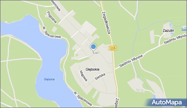 Szczecin, Piaszczysta, mapa Szczecina