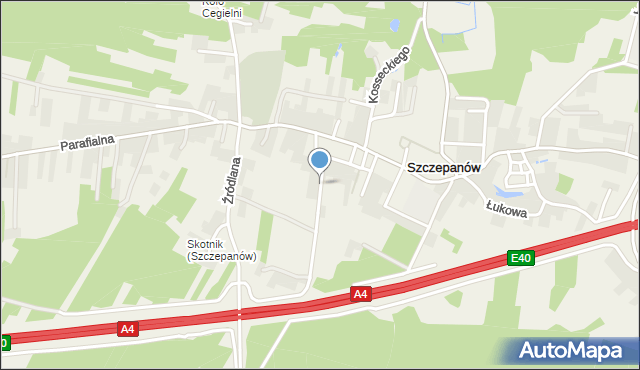 Szczepanów gmina Brzesko, Pielgrzymów, mapa Szczepanów gmina Brzesko