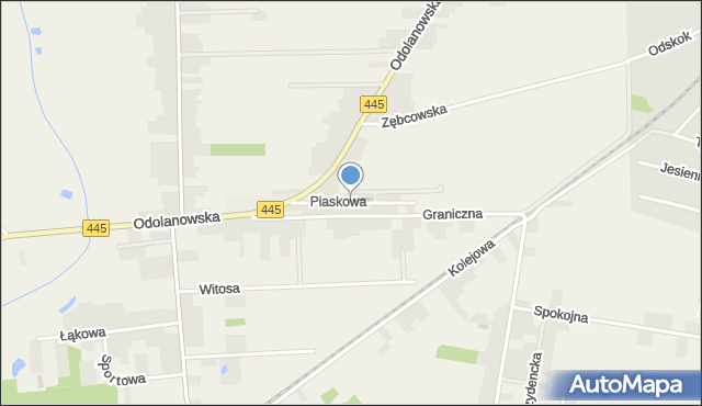 Topola Mała, Piaskowa, mapa Topola Mała